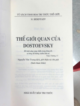 THẾ GIỚI QUAN CỦA DOSTOEVSKY - NGUYỄN VĂN TRỌNG DỊCH