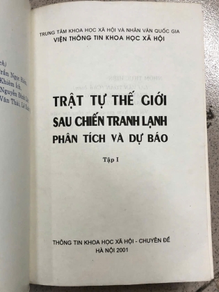 TRẬT TỰ THẾ GIỚI SAU CHIẾN TRANH LẠNH PHÂN TÍCH VÀ DỰ BÁO