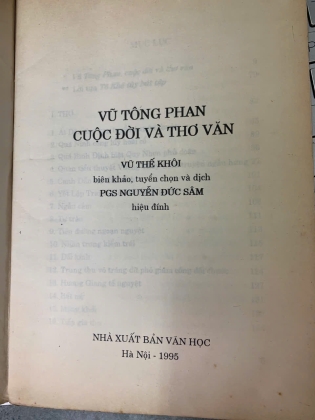 VŨ TÔNG PHAN CUỘC ĐỜI VÀ THƠ VĂN