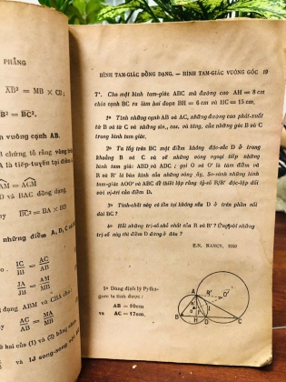 NHỮNG BÀI THI TRUNG HỌC ĐỆ NHẤT CẤP TOÁN HÍNH HỌC (QUYỂN I) - HÀ VĂN DƯƠNG