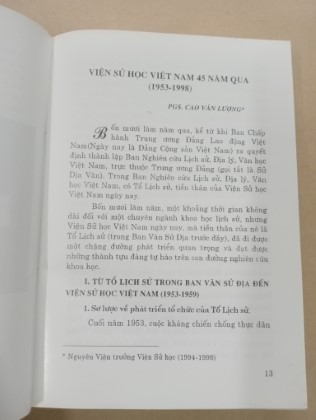 Viện sử học Việt Nam gương mặt và thành tựu khoa học