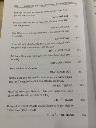 Nghiên cứu tôn giáo, tín ngưỡng chặng đường 20 năm (1991-2011)
