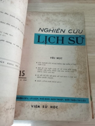 NGHIÊN CỨU LỊCH SỬ (SỐ 112-116 THÁNG 7/1968)