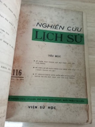 NGHIÊN CỨU LỊCH SỬ (SỐ 112-116 THÁNG 7/1968)