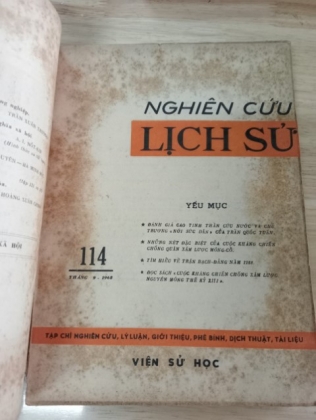 NGHIÊN CỨU LỊCH SỬ (SỐ 112-116 THÁNG 7/1968)