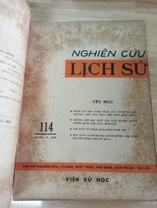 NGHIÊN CỨU LỊCH SỬ (SỐ 112-116 THÁNG 7/1968)