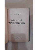 KHẢO LUẬN VỀ TRUYỆN THÚY KIỀU - ĐÀO DUY ANH