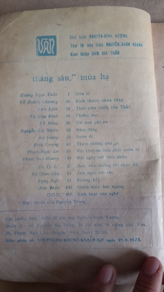 VĂN (THÁNG SÁU, MÙA HẠ)