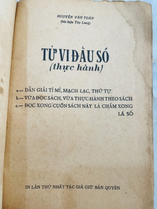 TỬ VI ĐẨU SỐ - TUÝ LANG NGUYỄN VĂN TOÀN