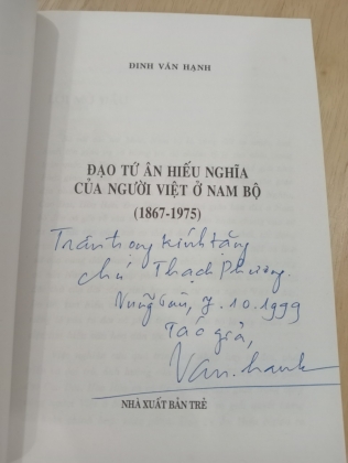  ĐẠO TỨ ÂN HIẾU NGHĨA CỦA NGƯỜI VIỆT NAM BỘ (1867-1975)