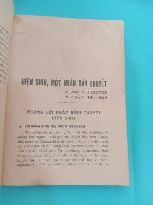 HIỆN SINH MỘT NHÂN BẢN THUYẾT - SATRE