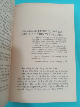  HEIDEGGER TRƯỚC SỰ PHÁ SẢN CỦA TƯ TƯỞNG TÂY PHƯƠNG