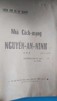 NHÀ CÁCH MẠNG NGUYỄN AN NINH- PHƯƠNG LAN