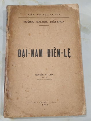 ĐẠI NAM ĐIỂN LỆ - LUẬT KHOA SÀI GÒN 1962