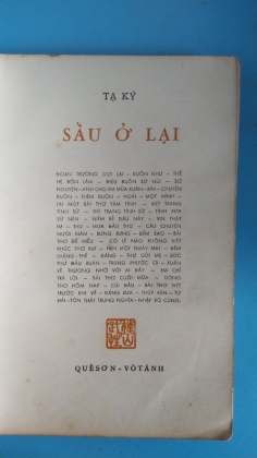 SẦU Ở LẠI - TẠ KÝ