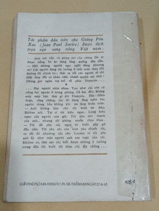 GUỒNG MÁY - SARTRE (TRẦN PHONG GIAO DỊCH)
