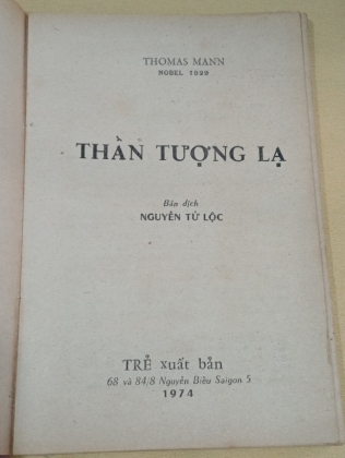 THẦN TƯỢNG LẠ - THOMAS MANN (NGUYỄN TỬ LỘC DỊCH)