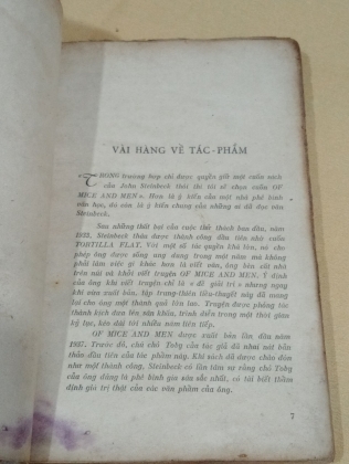 CỦA CHUỘT VÀ NGƯỜI