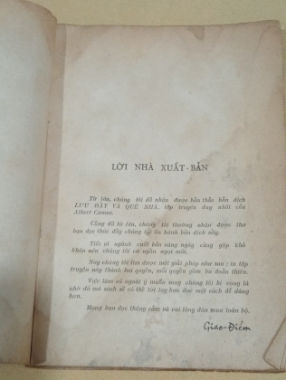 LƯU ĐẦY VÀ QUÊ NHÀ TẬP 1-CAMUS