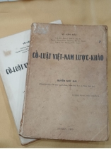 CỔ LUẬT VIỆT NAM LƯỢC KHẢO - VŨ VĂN MẪU