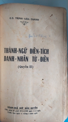 THÀNH NGỮ ĐIỂN TÍCH DANH NHÂN TỪ ĐIỂN - TRỊNH VÂN THANH