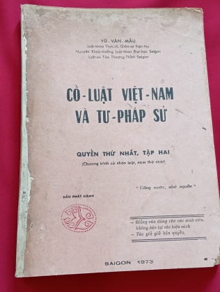 CỔ LUẬT VIỆT NAM TƯ PHÁP SỬ - VŨ VĂN MẪU