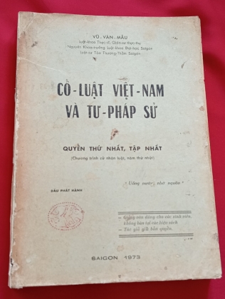  CỔ LUẬT VIỆT NAM TƯ PHÁP SỬ - VŨ VĂN MẪU