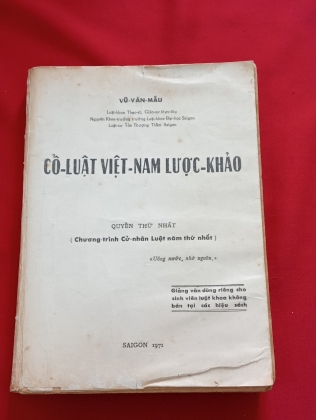 CỔ LUẬT VIỆT NAM LƯỢC KHẢO - VŨ VĂN MẪU