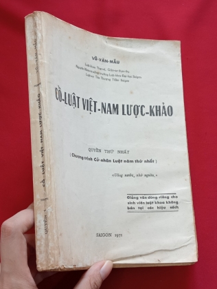 CỔ LUẬT VIỆT NAM LƯỢC KHẢO - VŨ VĂN MẪU