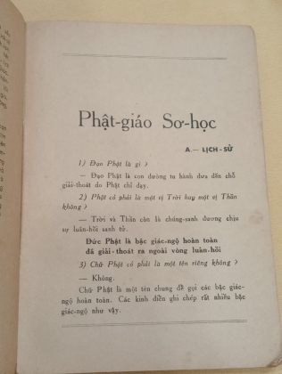 SƠ HỌC PHẬT GIÁO