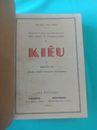 KIỀU - NGUYỄN VĂN VĨNH - 1952