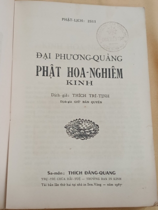 KINH HOA NGHIÊM TẬP III