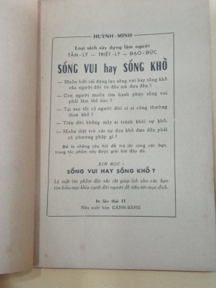SỐNG VUI HAY SỐNG KHỔ - HUỲNH MINH