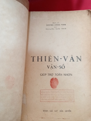 SÁCH THIÊN VĂN VẬN SỐ