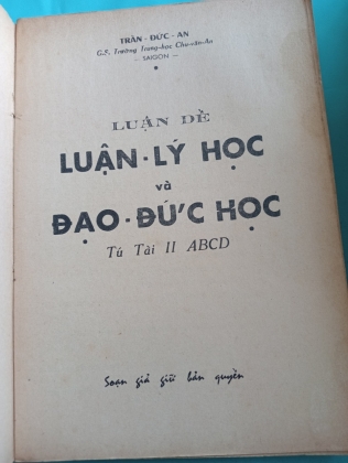 LUẬN TRIẾT HỌC LUẬN LÝ HỌC ĐẠO ĐỨC HỌC TÚ TÀI II ABCD
