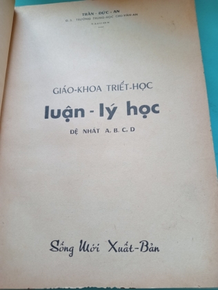 GIÁO KHOA TRIẾT HỌC LUẬN LÝ HỌC ĐỆ NHẤT ABCD