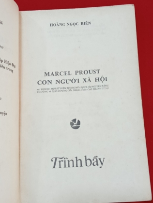 MARCEL PROUST CON NGƯỜI XÃ HỘI - HOÀNG NGỌC BIÊN