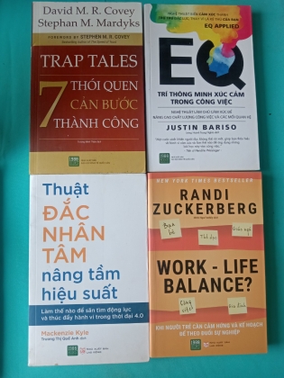 Combo 4 cuốn Thuật Đắc Nhân Tâm Nâng Tầm Hiệu Suất + 7 Thói Quen Cản Bước Thành Công + Work-life Balance + EQ