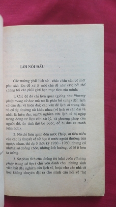 CÁC TRƯỜNG PHÁI LỊCH SỬ