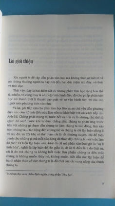 KHAI TÂM VỀ PHÂN TÂM HỌC 