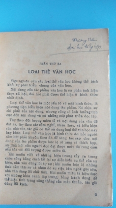 NHỮNG NGUYÊN LÝ VỀ LÝ LUẬN VĂN HỌC LOẠI THỂ VĂN HỌC