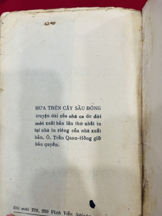 MƯA TRÊN CÂY SẦU ĐÔNG