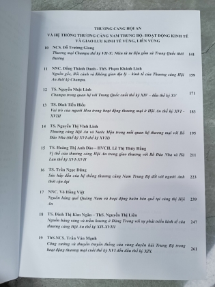 THƯƠNG CẢNG HỘI AN VÀ HỆ THỐNG THƯƠNG CẢNG NAM TRUNG BỘ