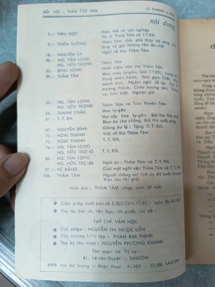 TẠP CHÍ VĂN HỌC SỐ 103