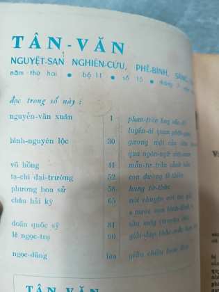 TẠP CHÍ TÂN VĂN SỐ 15