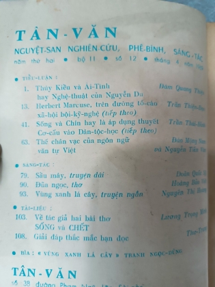 TẠP CHÍ TÂN VĂN SỐ 12