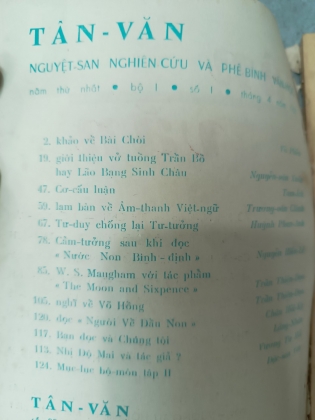 TẠP CHÍ TÂN VĂN SỐ 1