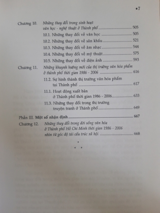 NHỮNG THAY ĐỔI TRONG ĐỜI SỐNG VĂN HÓA Ở THÀNH PHỐ HỒ CHÍ MINH THỜI GIAN 1986 - 2006