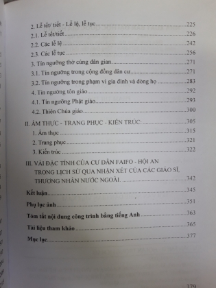 CƯ DÂN FAIFO - HỘI AN TRONG LỊCH SỬ 