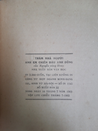 THĂM NHÀ NGƯỜI ANH EM CHIẾN ĐẤU ANH DŨNG  